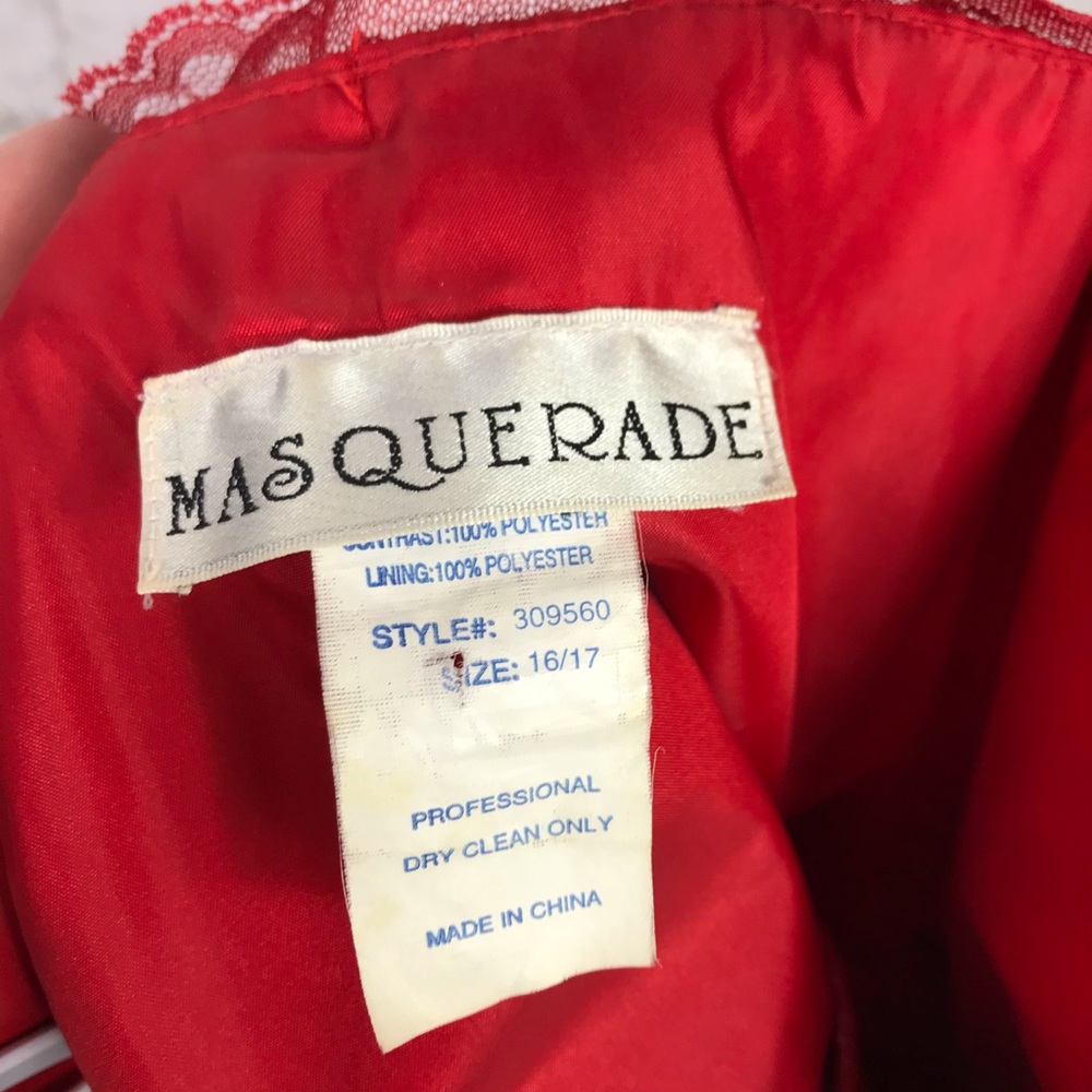 Masquerade Strapless Layer Lace Tulle Formal Dress - Picture 7 of 8